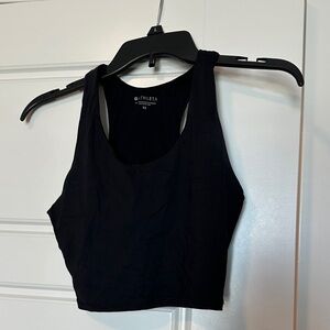 Athleta Black Racerback Cropped Athletic Tank